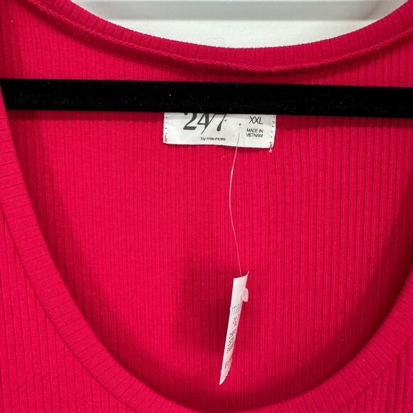 Maurices 24/7 Women’s Sleeveless Dress XXL Pink NWT Casual Summer Pockets - Picture 3 of 6
